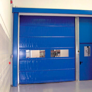 Windproof High Speed PVC Stacking Door Clearroom