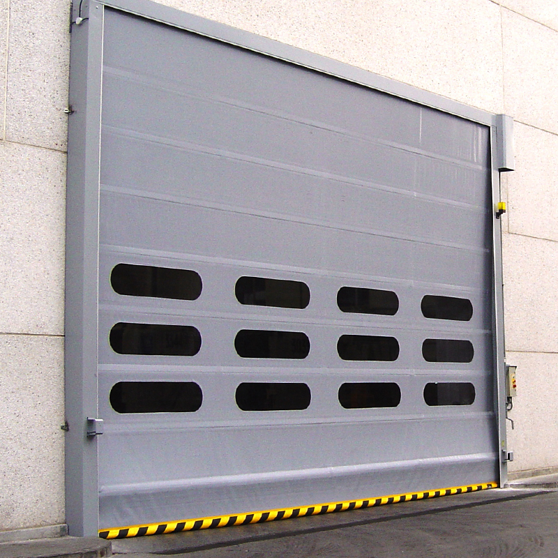 Windproof Industrial Waterproof High Speed PVC Stacking Door