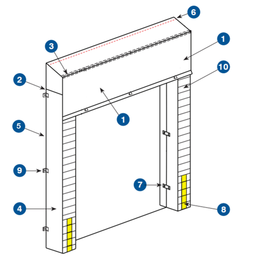 Sponge Dock Seal Plan View