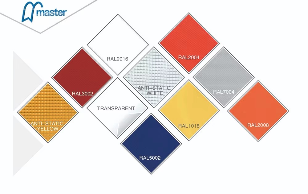 Colors for high-speed stacking PVC door curtains